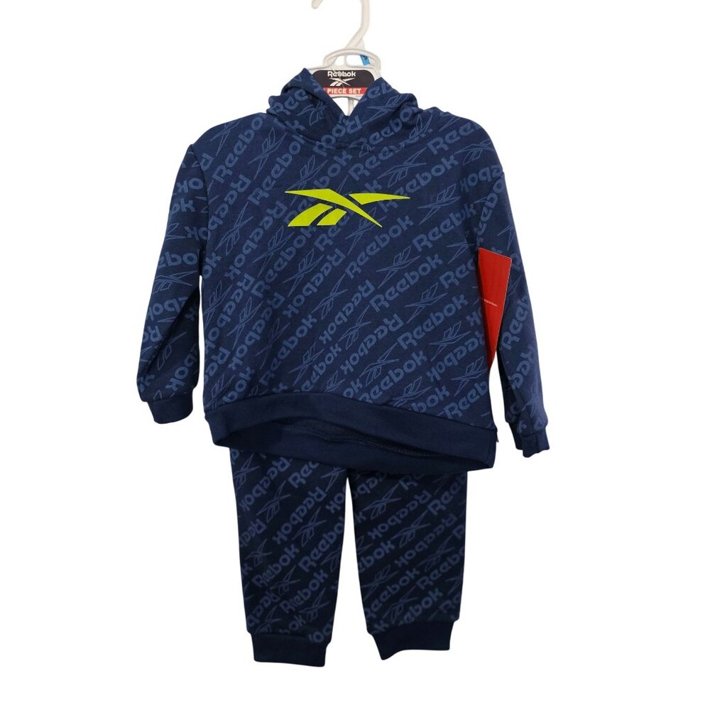 Reebok Boys 2-Piece Hoodie Jogger Set – Estate Blue Fleece - Picture 7 of 7